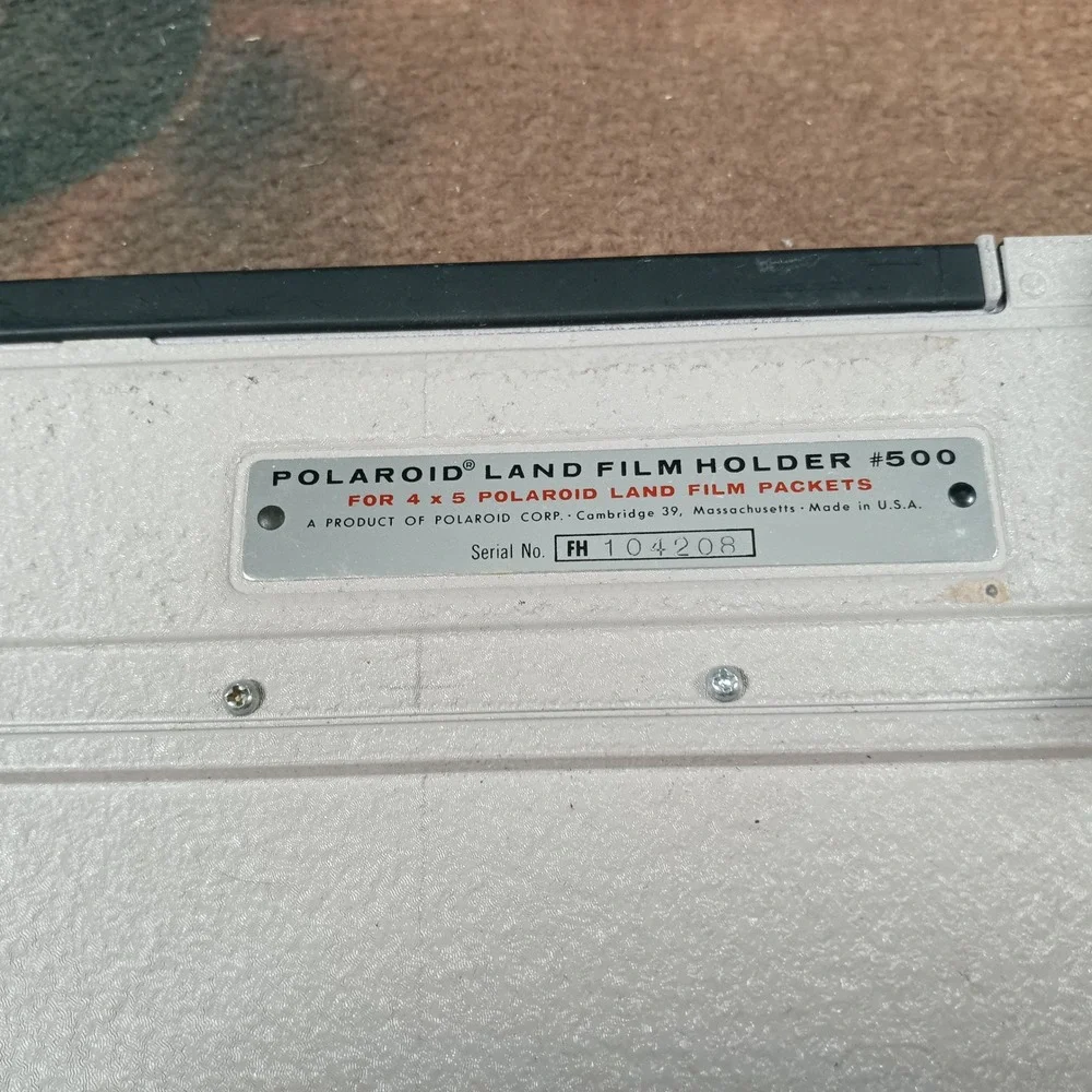 Polaroid Land Film Holder 500 for 4x5 Polaroid Land Film Packets Made in USA